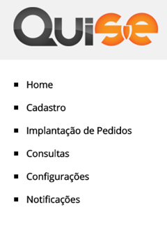 Exemplo de menu. 